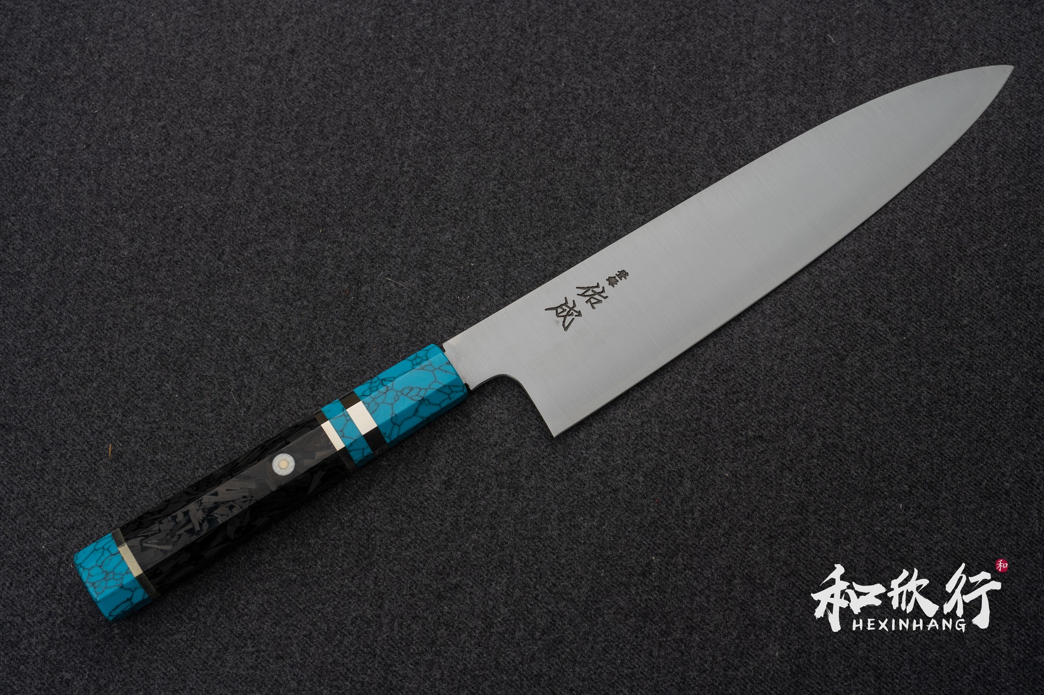 祐成　和牛刀 Yanagi Knife 柳葉刀鋪. 佑成ZDP-189 粉末鋼和牛刀(三白銅柄)